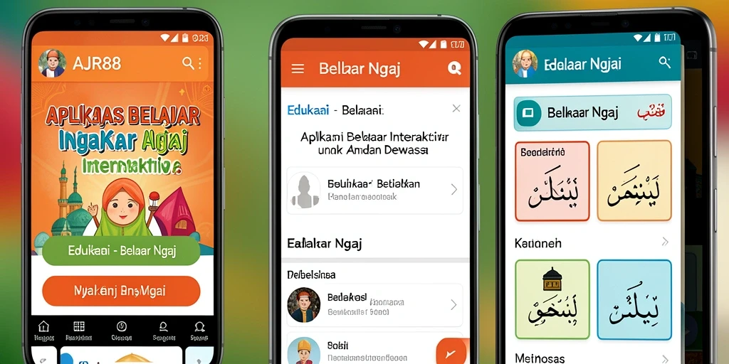 Tampilan antarmuka aplikasi AJR88 yang menarik dan interaktif.