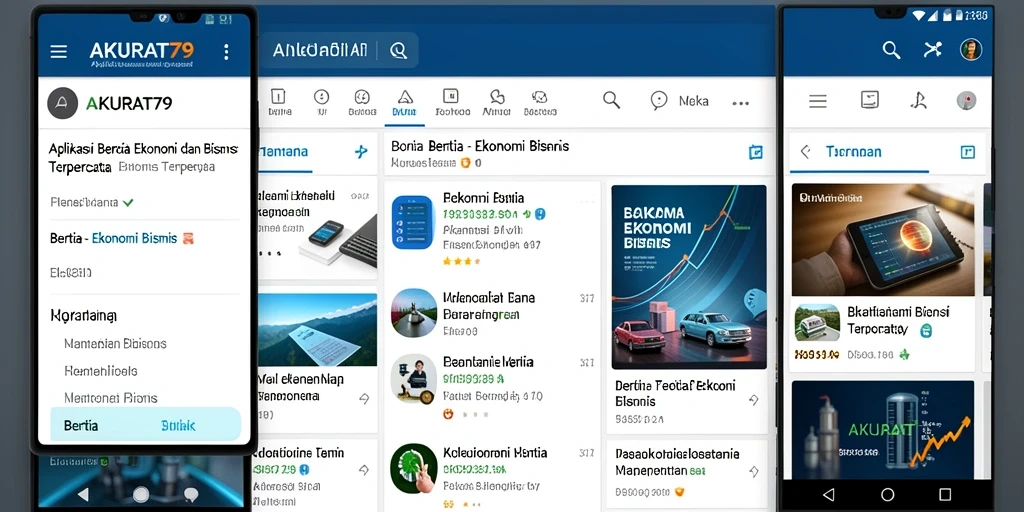 Tampilan antarmuka aplikasi AKURAT79 yang modern dan informatif.
