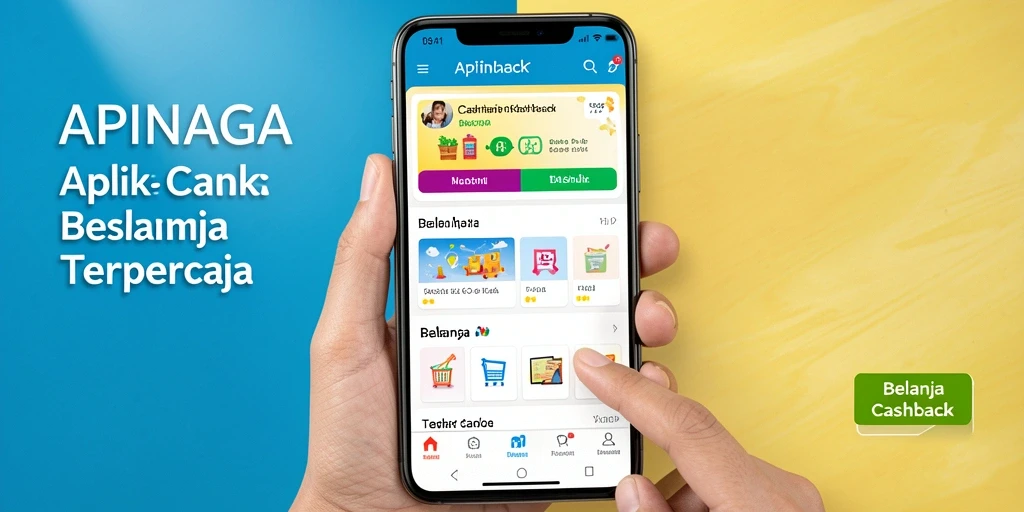 Tampilan antarmuka aplikasi APINAGA untuk cashback belanja yang mudah dan user-friendly.