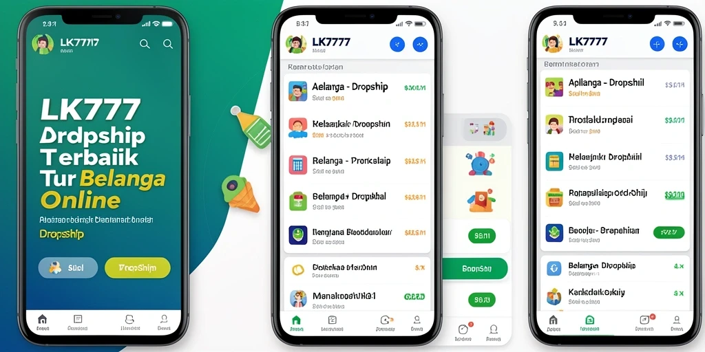 Tampilan antarmuka LK777 yang sederhana dan fungsional untuk dropshipping.