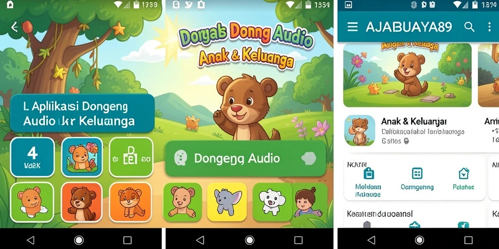 Antarmuka aplikasi RAJABUAYA89 yang menarik dan ramah anak.