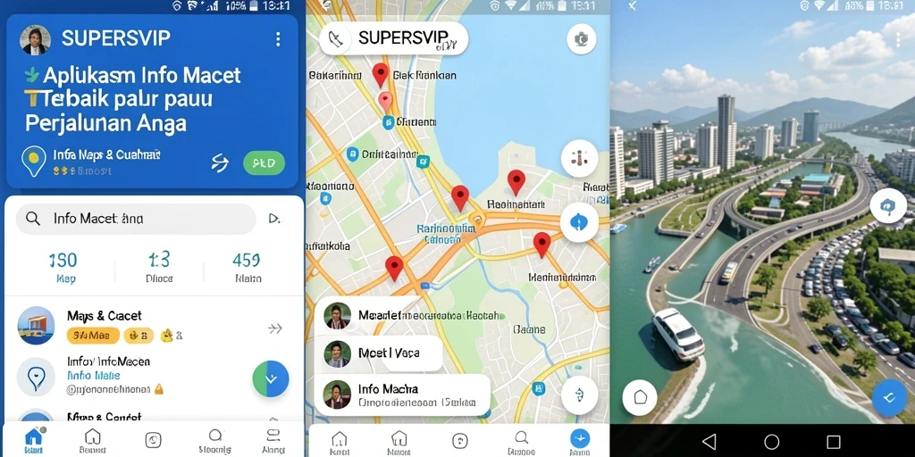 Antarmuka aplikasi SUPERSVIP menampilkan informasi lalu lintas secara jelas.