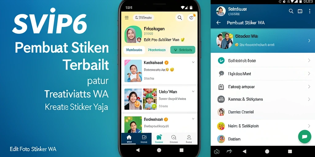 Screenshot utama SVIP6 menampilkan antarmuka pembuatan stiker yang intuitif.