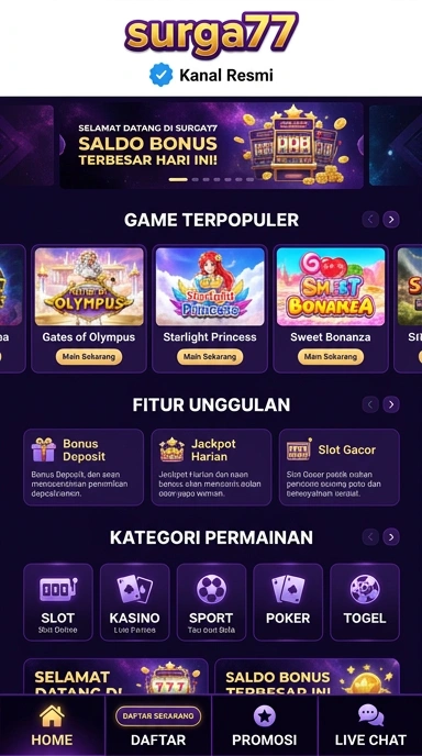 Halaman Resmi Surga77 untuk Pengguna Android