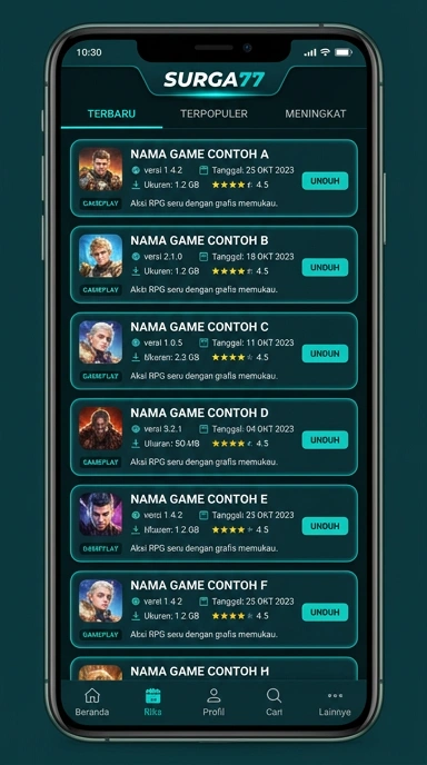 Riwayat Versi Surga77 untuk Pengguna Android